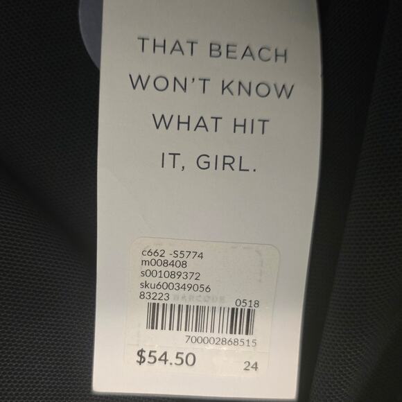 Cacique Swim Black Pink Floral Hawiaan Summer Swim Skort 24 NWT - Picture 8 of 8